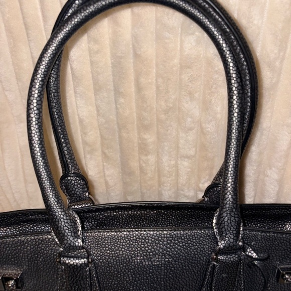 Henri Bendel SilverTextured Satchel - Picture 6 of 6